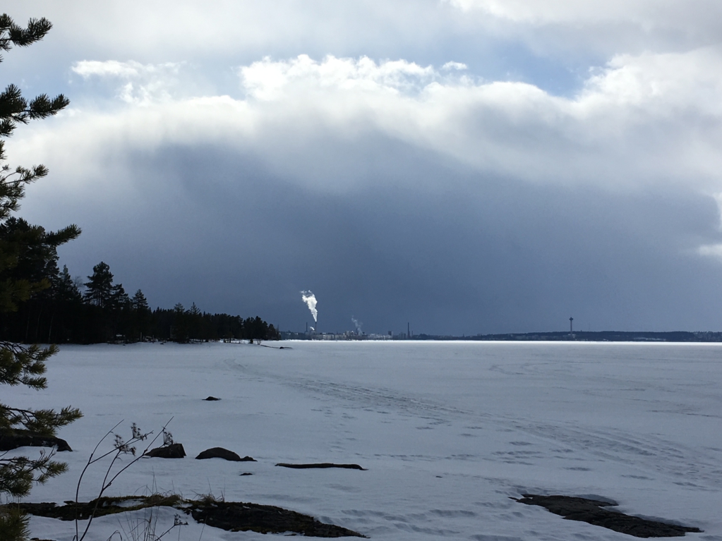 Lake Näsijärvi and Tampere shoreline, Finland