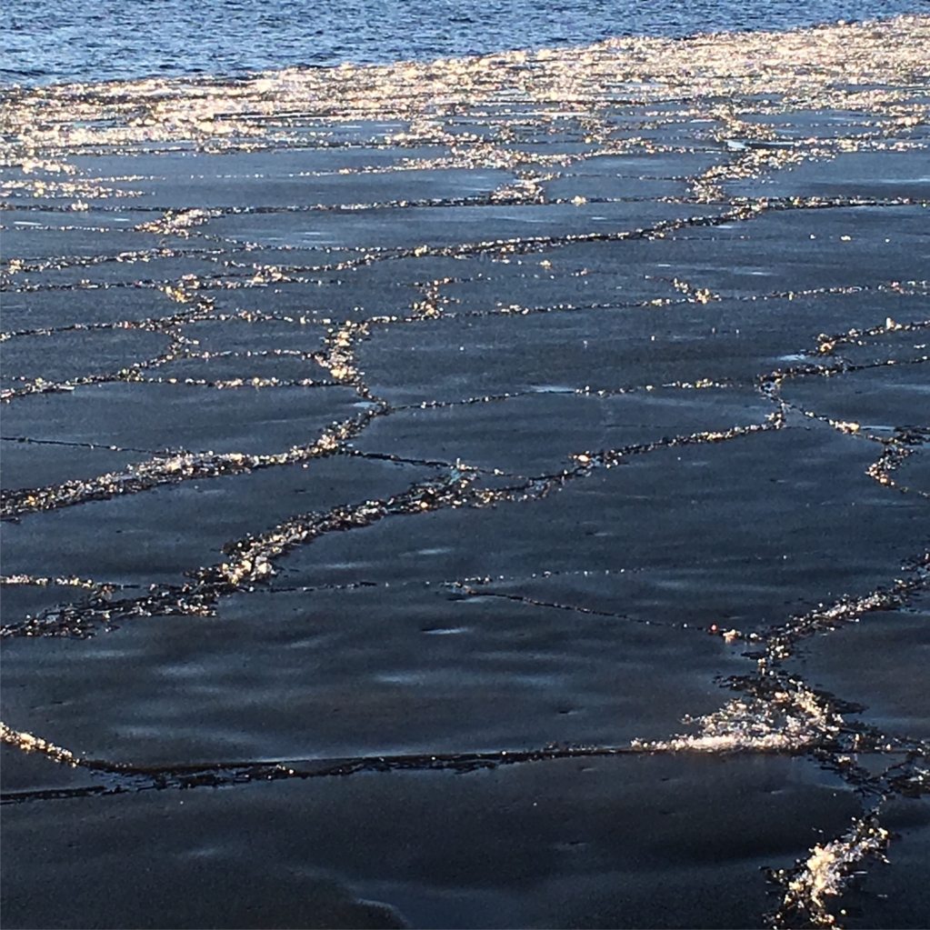 Finland winter, melting ice