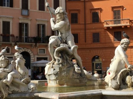 Piazza Navona fountain of Neptune, Rome