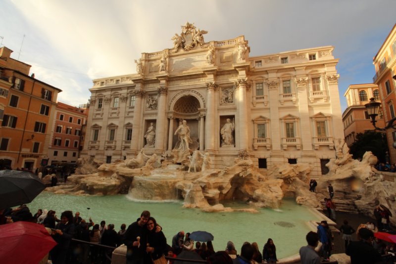 Fontana di Trevi visitors Trevi Fountain, Rome