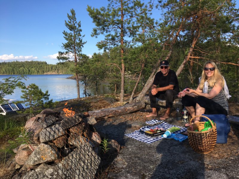 Camping on a small island