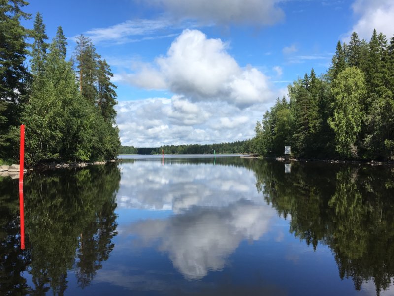 Finnish inland lake boat route
