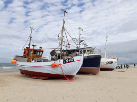 Fishing boats on Lokken beach