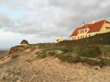 Old Skagen holiday houses on dunes