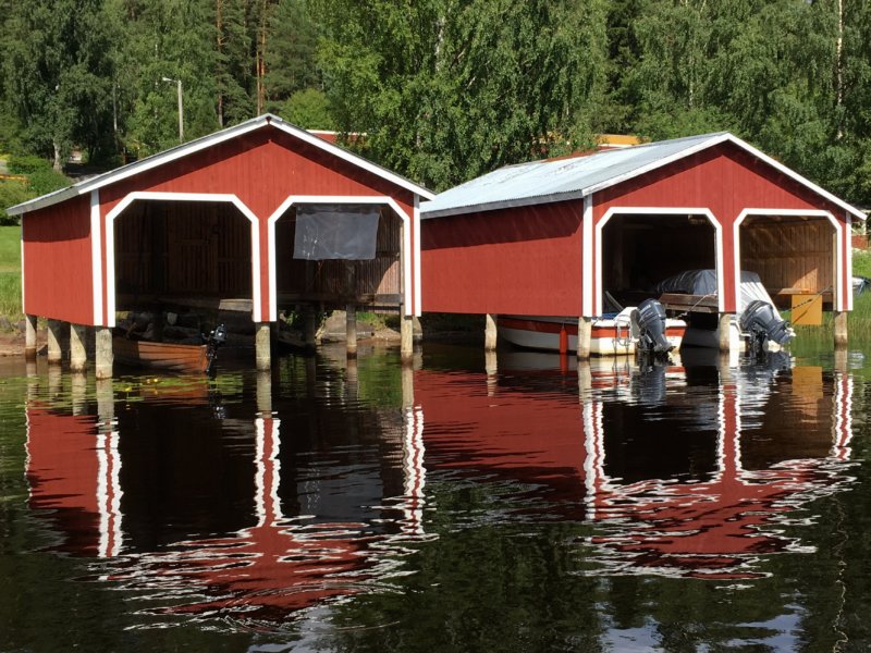 Virrat boat sheds, Lake Näsijärvi