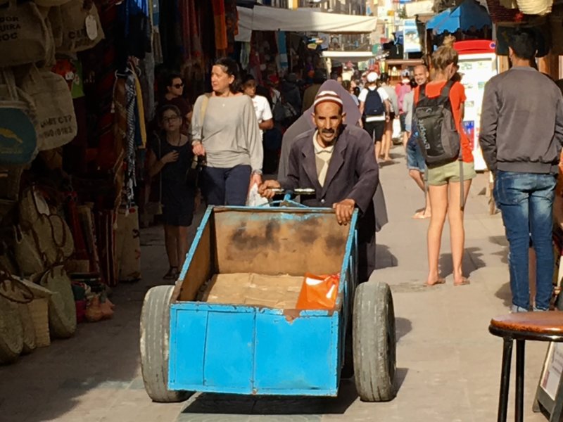 An Essaouira man with his carriage An Essaouira man with his carriage
