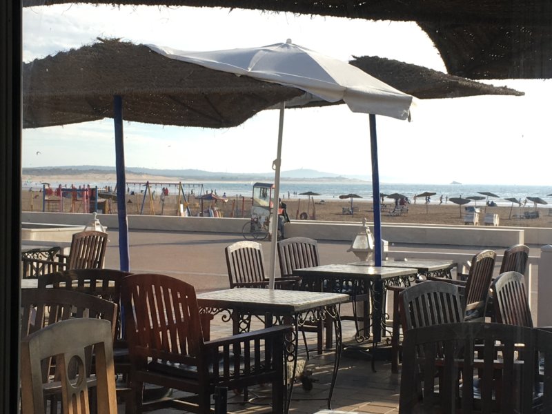Essaouira beach cafe, Morocco Essaouira beach