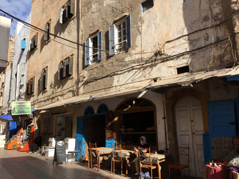 Typical Essaouira street Essaouira medina, Morocco
