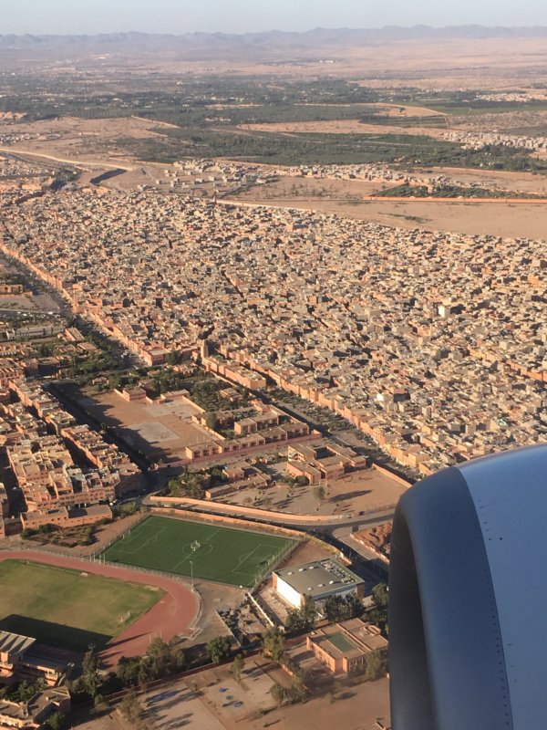 Landing in Marrakech, Morocco Landing in Marrakech, Morocco