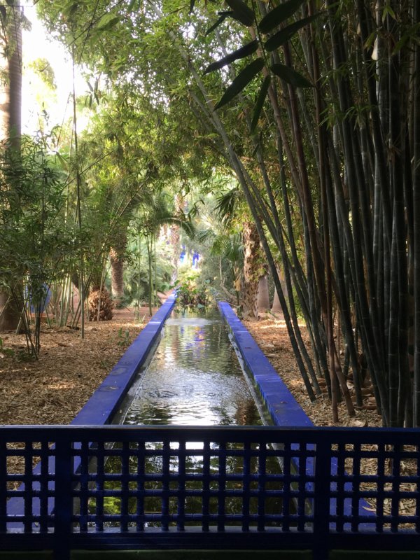 Majorelle Gardens canal Majorelle Gardens canal