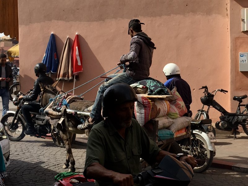 Marrakech Mellah traffic jam Marrakech Mellah traffic jam