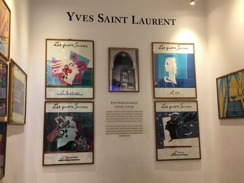 Yves Saint Laurent art in Majorelle Gardens, Marrakech Yves Saint Laurent art in Majorelle Gardens, Marrakech