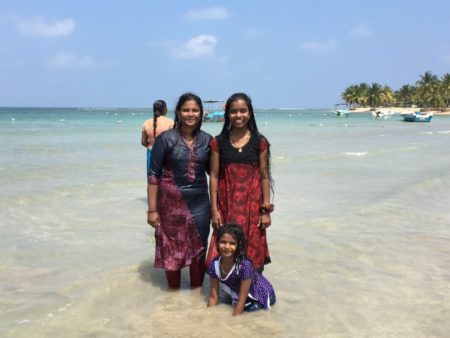 Sri Lanka's East Coast locals Girls at Passekudah Bay, Sri Lanka