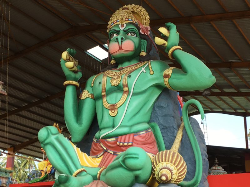 Hindu temple monkey statue