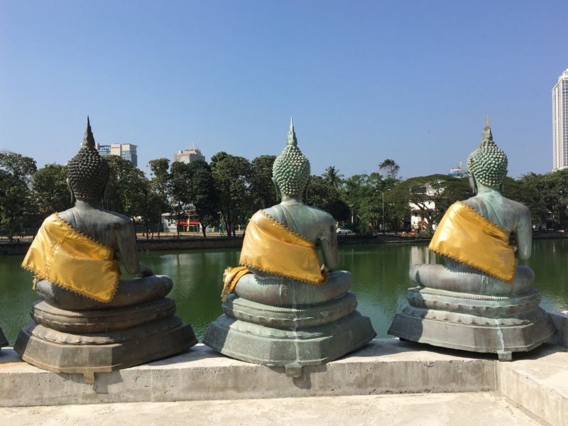 Seema Malaka stone Buddhas