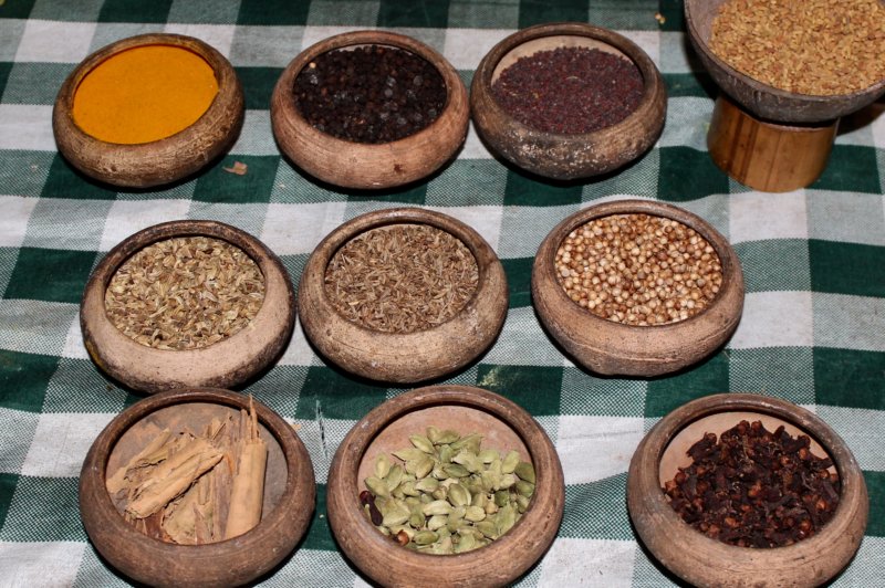 Sri Lankan curry ingredients