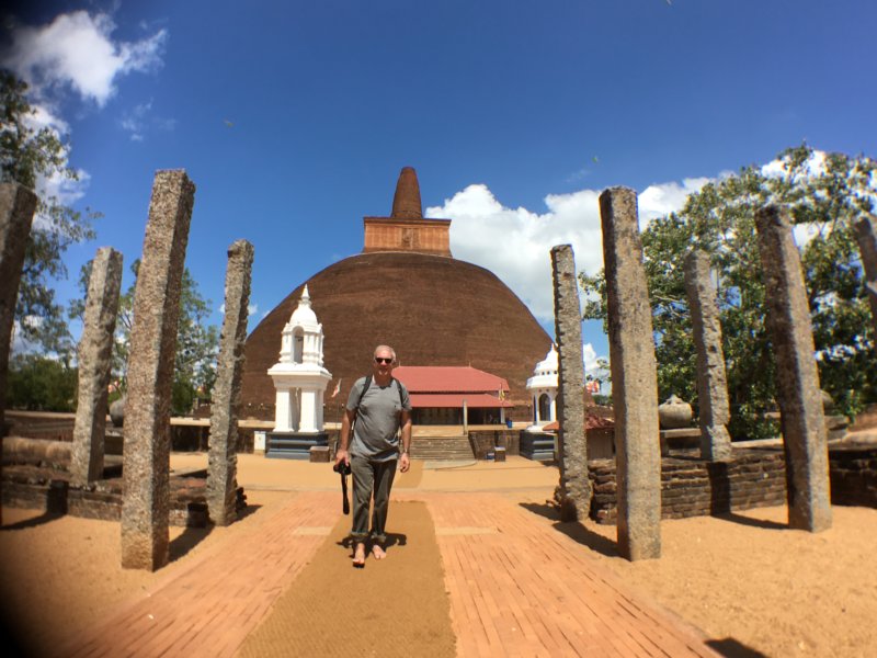 Abhayagiri Dagoba with pillars