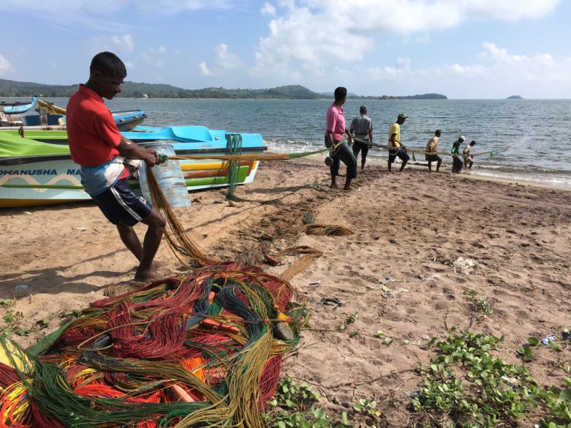 Sri Lanka East Coast fishermen and nets Sri Lanka East Coast fishermen and nets