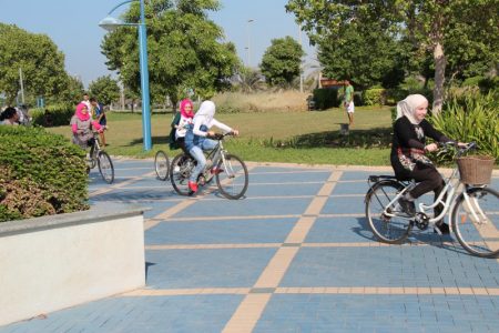 Biking on Corniche Abu Dhabi