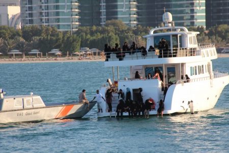 Boating off Corniche Abu Dhabi