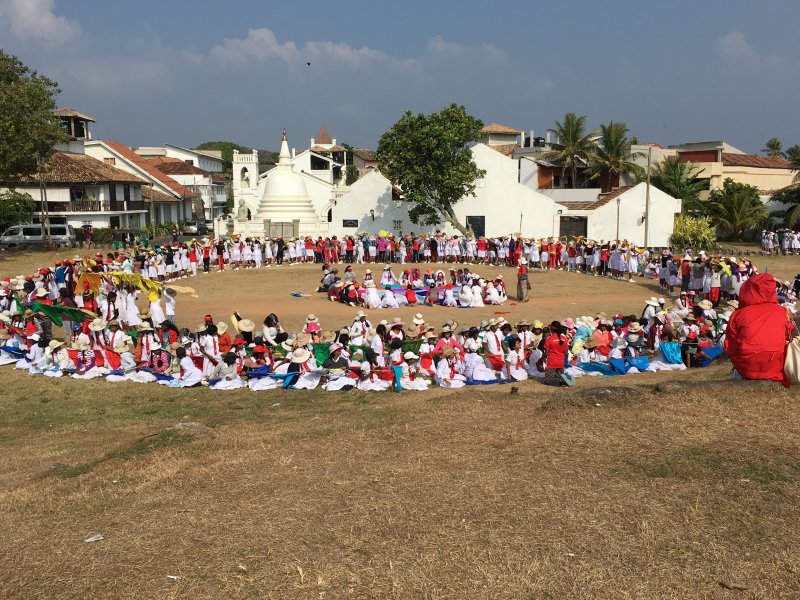 School classes training for music performance