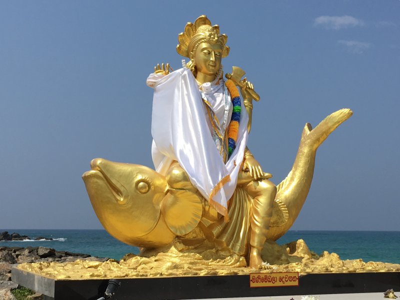 Golden statue, Sri Lanka's south 