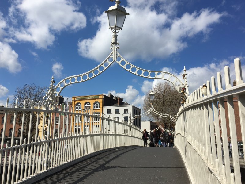 Ha'penny bridge, self-guided Dublin walking tour