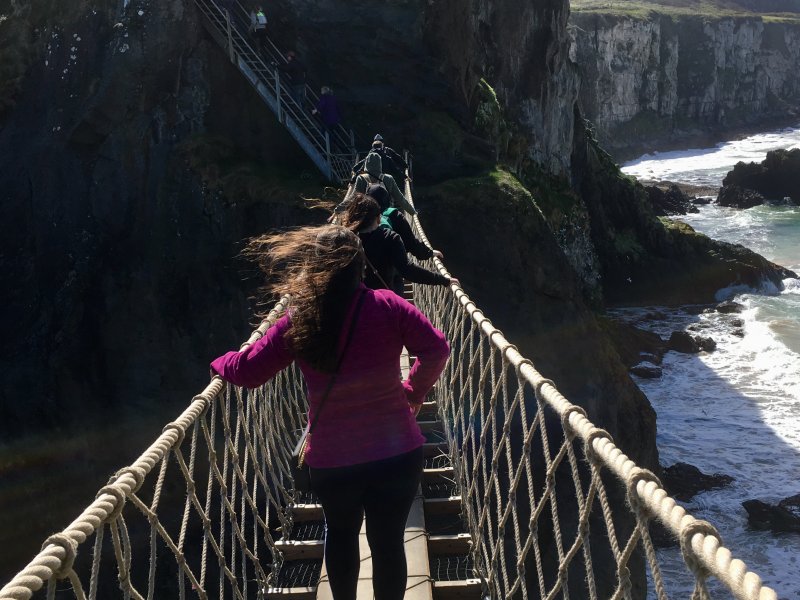 On the Carrick-a-Rede rope bridge