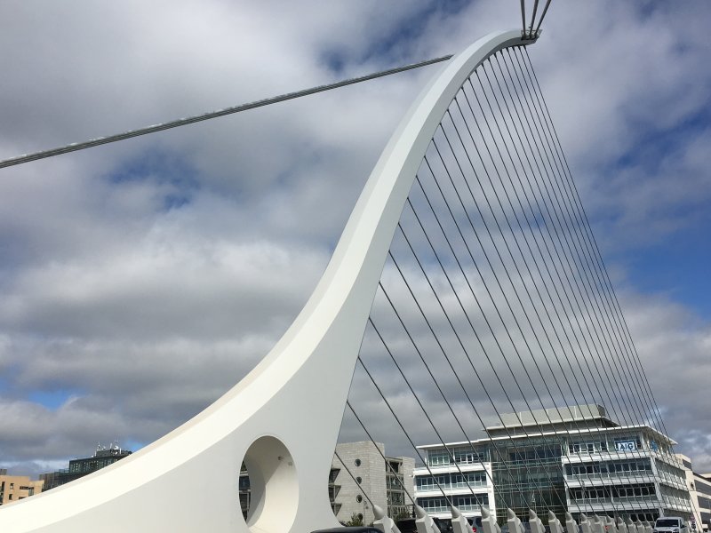 Samuel Beckett bridge, self-guided Dublin walking tour