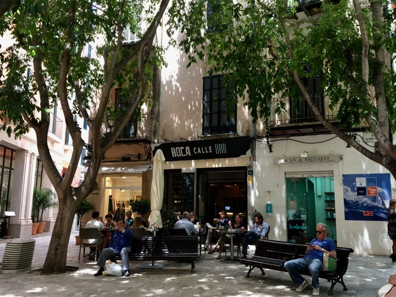 One of the Placa de Cort cafes, Palma de Mallorca old town One of the Placa de Cort cafes, Palma de Mallorca old town