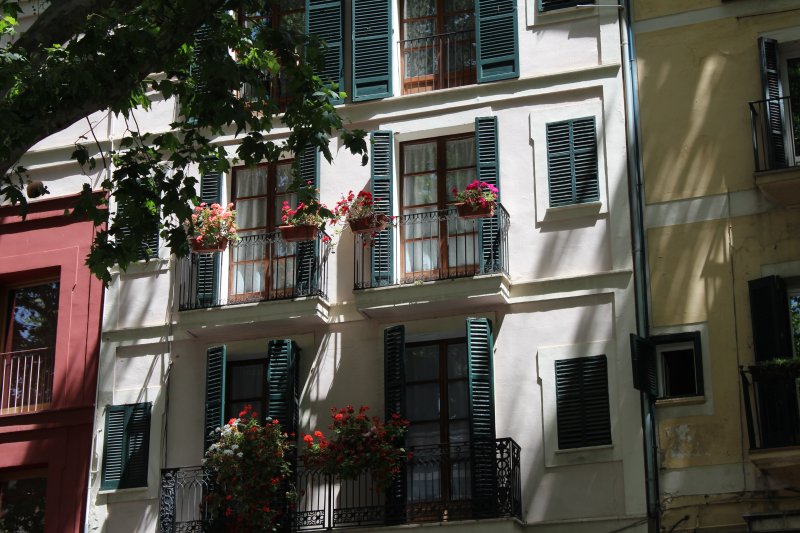 Balconies facing Passeig des Born Balconies facing Passeig des Born