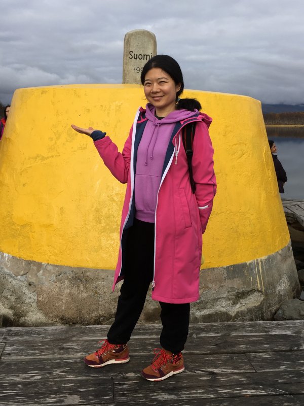 Student on the three country border, Kilpisjärvi