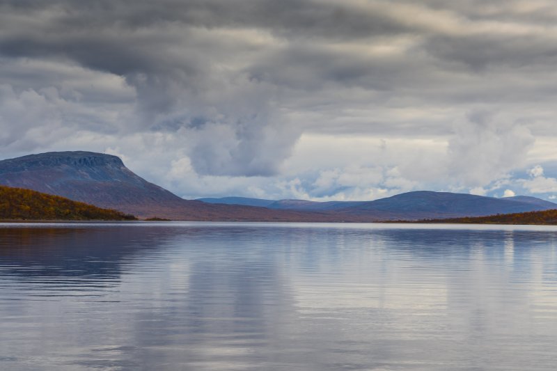 Lake Kilpisjärvi backed by Saana fell