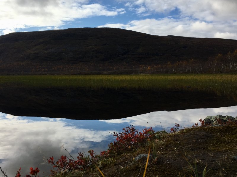 Lake Kuohkimajärvi and Swedish fells