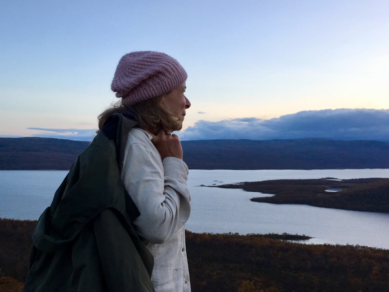 Leena Valkeapää in Lapland nature