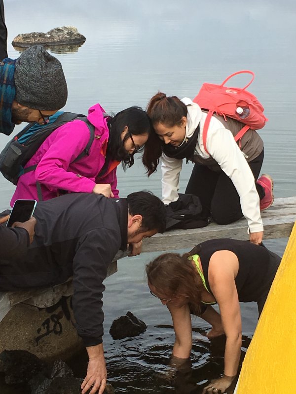 Rescuing a phone at the three nations border point