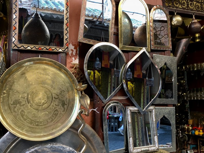 Mirrors for sale Mirrors for sale in the souks of Marrakech
