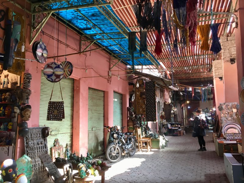 Alley in the souks of Marrakech Alley in the souks of Marrakech