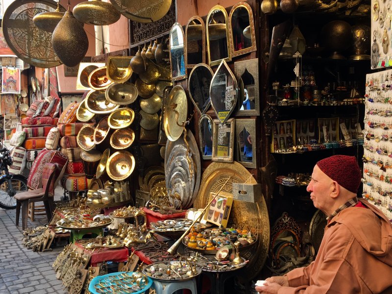 Tradesman in the souks of Marrakech Tradesman in the souks of Marrakech