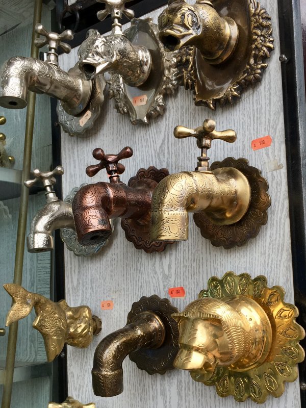 Water taps produced in the souks, the medina of Marrakech Water taps produced in the souks, the medina of Marrakech