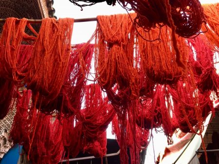 Wool hanging out, Dyers' Souk, Marrakech