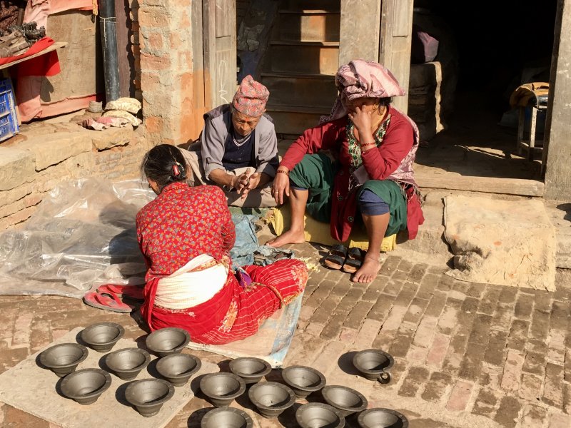 On the Pottery Square of Bhaktapur, Nepal