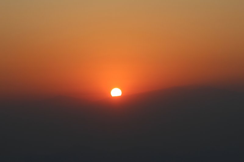 Travel in Nepal: sunrise over Himalaya