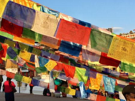 Dreaming about travel: Boudanath Stupa prayer flags