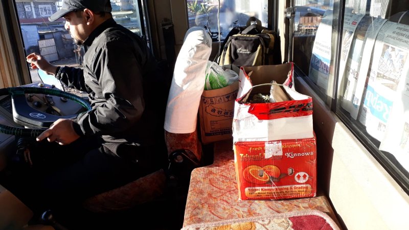 Cock in a box, Pokhara to Kathmandu