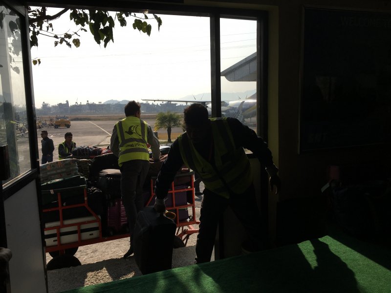 Delivering the luggage