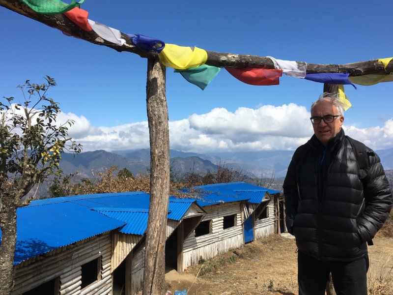 Standing on the Himalaya viewpoint Prakriti Resort Himalaya Viewpoint