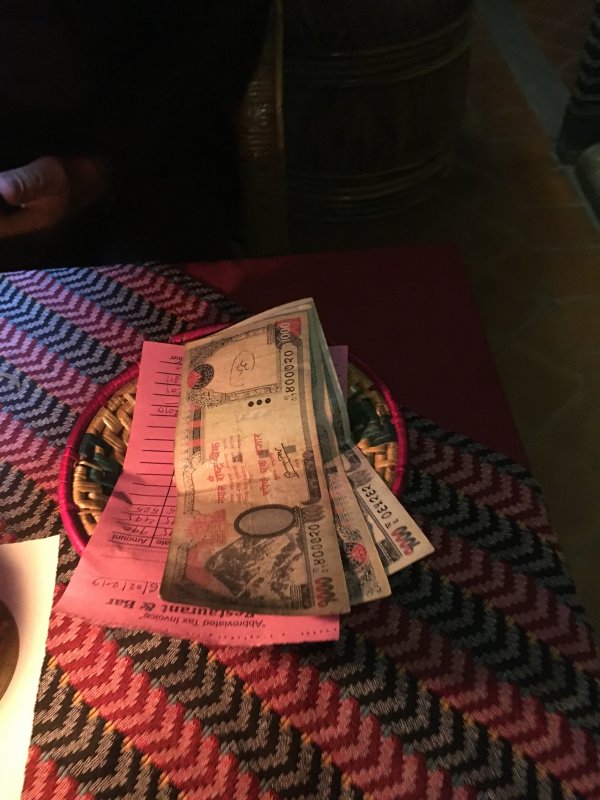 Paying with cash