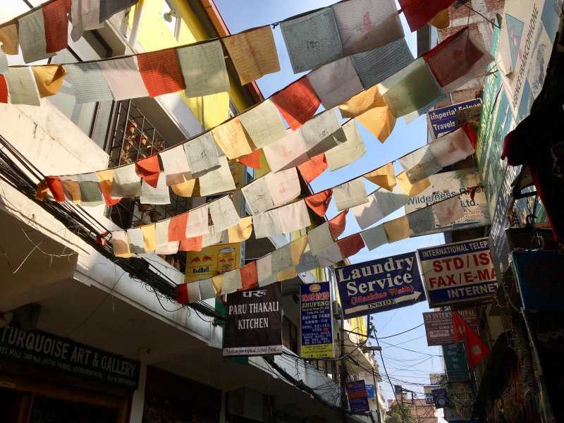 Prayer flags in Thamel, Kathmandu