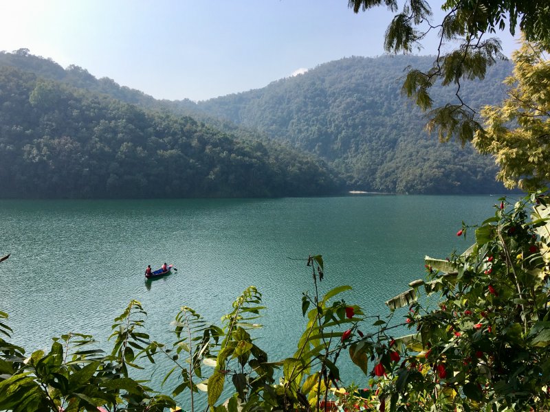 Rowing on Lake Phewa, Pokhara